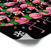 Nk Flamingo Christmas Tree Santa Flamingo Holiday  ポスター (角)