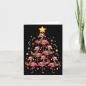 Nk Flamingo Christmas Tree With Santa Hats & H カード (正面)