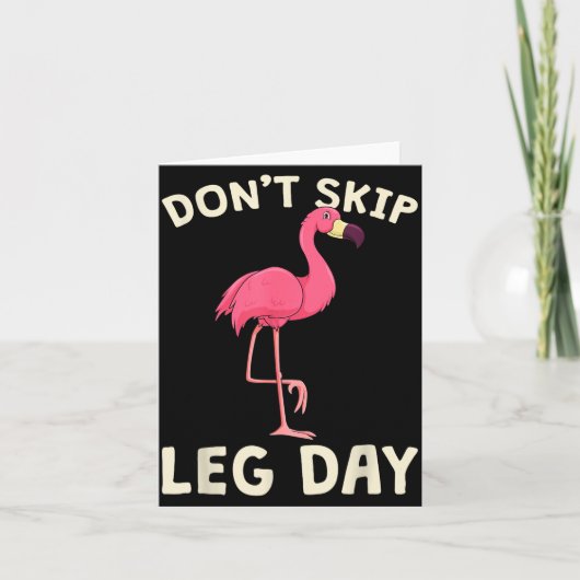 Nk Flamingo Workou Don't Skip Leg Day Gym Fitness  カード (正面)