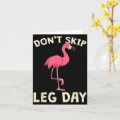 Nk Flamingo Workou Don't Skip Leg Day Gym Fitness  カード (黄色い花)