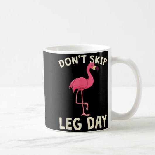 Nk Flamingo Workou Don't Skip Leg Day Gym Fitness  コーヒーマグカップ (右)
