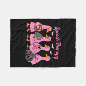 Nk Goose Ribbon Speech Language Pathologist Therap フリースブランケット (正面(横))