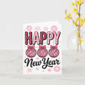 Nk Happy New Year Disco Ball Leopard For Women Gir カード (黄色い花)