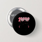 Nk Heart Kindergarten Valentine 100 Days For Girl  缶バッジ (正面&裏面)