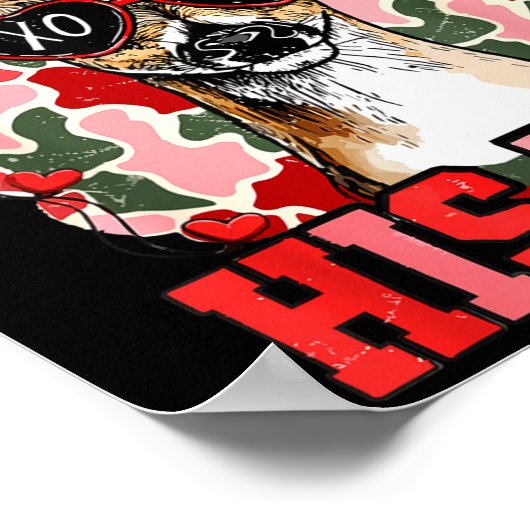 Nk His Doe Camo Deer Hunting Camouflage Matching C ポスター (角)