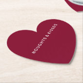 NK Logo on Heart Shaped Paper Coaster ペーパーコースター (アングル)