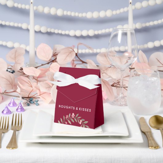 NK Logo on Tent Favor Box With Floral Garland フェイバーボックス (ウェディング)