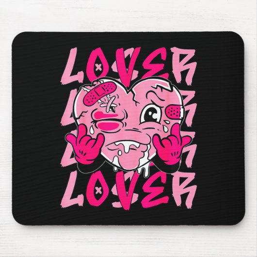 Nk Loser Lover Nk Drip Heart Matching Tee For Men  マウスパッド (正面)