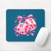 Nk Love Dice 6 7 Hearts Valentine Cute Romantic Ar マウスパッド (マウス)