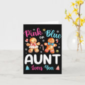 Nk Or Blue Aunt Loves You Gender Reveal Christmas  カード (黄色い花)