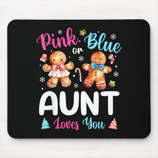 Nk Or Blue Aunt Loves You Gender Reveal Christmas  マウスパッド (正面)