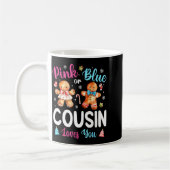 Nk Or Blue Cousin Loves You Gender Reveal Christma コーヒーマグカップ (左)