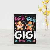 Nk Or Blue Gigi Loves You Gender Reveal Christmas  カード (黄色い花)