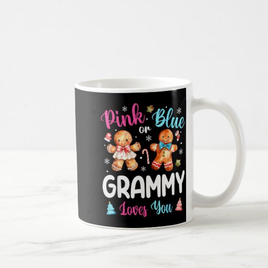 Nk Or Blue Grammy Loves You Gender Reveal Christma コーヒーマグカップ (右)
