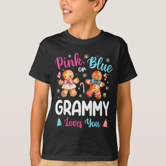 Nk Or Blue Grammy Loves You Gender Reveal Christma Tシャツ (正面)
