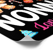 Nk Or Blue Nonna Loves You Gender Reveal Christmas ポスター (角)