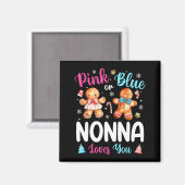 Nk Or Blue Nonna Loves You Gender Reveal Christmas マグネット (正面/裏面)