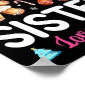 Nk Or Blue Sister Loves You Gender Reveal Christma ポスター (角)