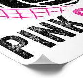 Nk Out Volleyball Breast Cancer Awareness Nk Ribbo ポスター (角)