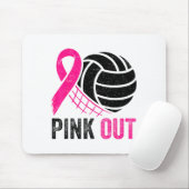 Nk Out Volleyball Breast Cancer Awareness Nk Ribbo マウスパッド (マウス)
