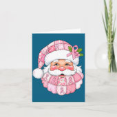 Nk Patchwork Santa Breast Cancer Awareness Christm カード (正面)