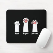 Nk Paw Prints Pet Lover Rock Paper Scissors Hand G マウスパッド (マウス)