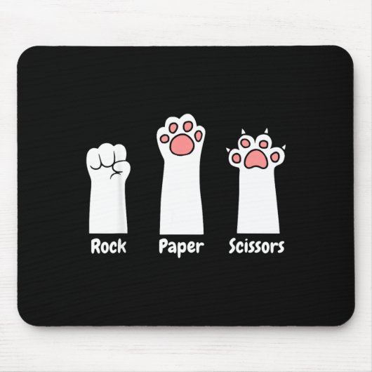 Nk Paw Prints Pet Lover Rock Paper Scissors Hand G マウスパッド (正面)