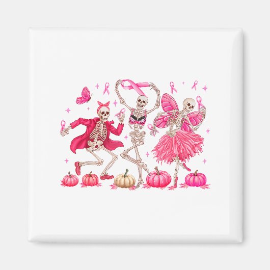 Nk Ribbon Breast Cancer Awareness Skeleton Women M マグネット (正面)