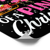 Nk Santa Flamingos Slとのクリスマスの夢を見ている ポスター (角)