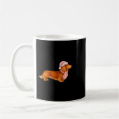 Nk Santa Red Long Haired Dachshund Christmas コーヒーマグカップ (左)