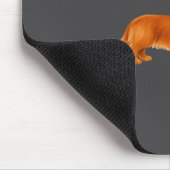 Nk Santa Red Long Haired Dachshund Christmas  マウスパッド (コーナー)