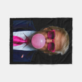 Nk Sungles Funny Donald Trump Nk Bubble Gum 2024  フリースブランケット (正面(横))