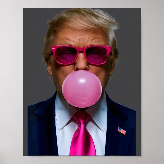 Nk Sungles Funny Donald Trump Nk Bubble Gum 2024  ポスター (正面)