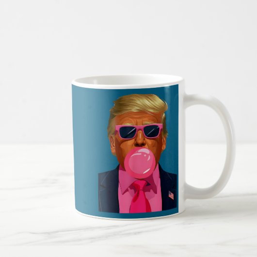 Nk Sungles Trump Bubble Gum 2024 Vote President Fu コーヒーマグカップ (右)