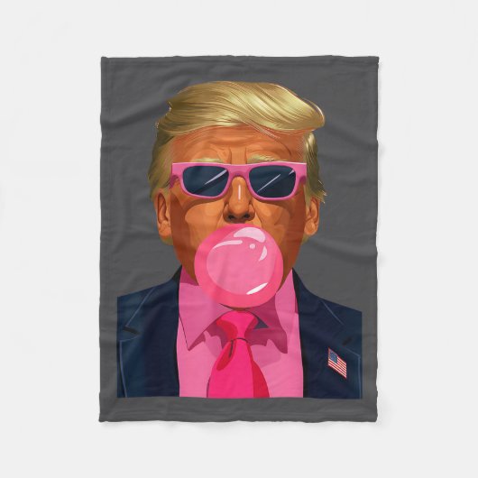Nk Sungles Trump Bubble Gum 2024 Vote President Fu フリースブランケット (正面)