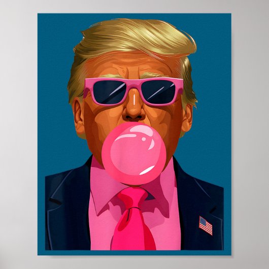 Nk Sungles Trump Bubble Gum 2024 Vote President Fu ポスター (正面)