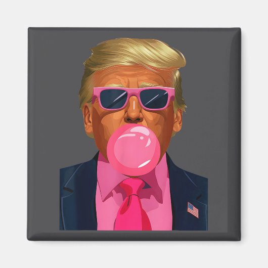 Nk Sungles Trump Bubble Gum 2024 Vote President Fu マグネット (正面)