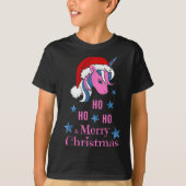 Nk Unicorn Santa Merry Christmas  Tシャツ (正面)