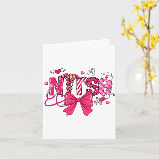 Nk Valentine Nurse Coquette Bow Cuds Favorite  カード (黄色い花)