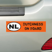 NLのステッカー- Dutchness船上に バンパーステッカー (車上)