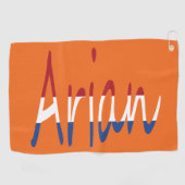 NLDフラグに上書きされた任意の名前 ゴルフタオル (横)