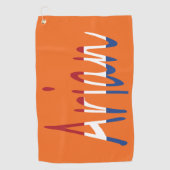 NLDフラグに上書きされた任意の名前 ゴルフタオル (正面)