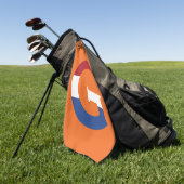 NLDフラグの上にオーバーレイされたGモノグラムまたはgtcnt ゴルフタオル (グリーン)