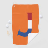 NLDフラグの上にJモノグラムを重ねて表示またはgtcnt ゴルフタオル (インサイチュ)