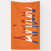 NLDフラグまたはbnrcntに上書きされた任意の名前 横断幕 (縦)