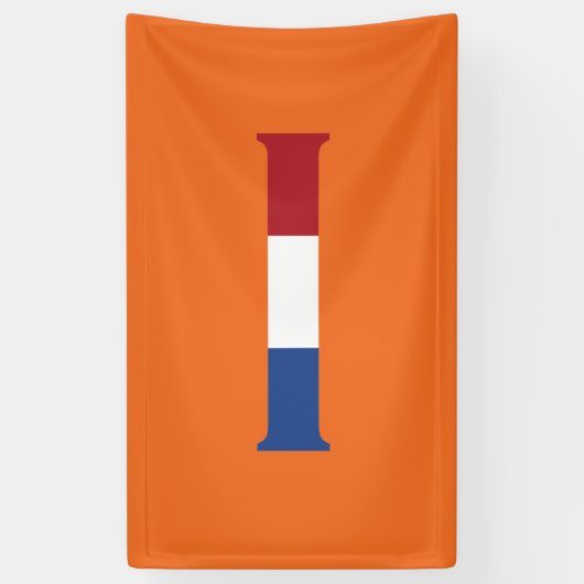 NLDフラグまたはbnrcntに上書きモノグラム 横断幕 (縦)