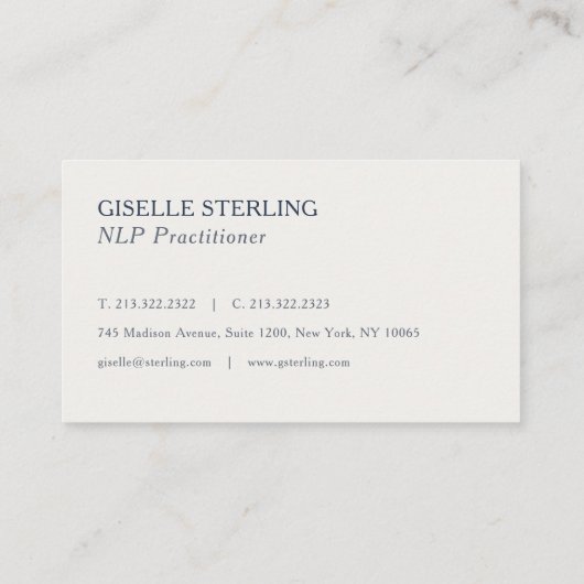 NLP Practitioner Professional 名刺 (裏面)