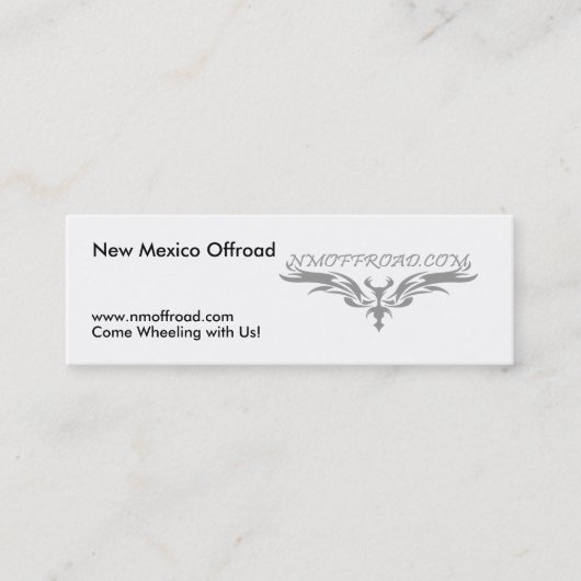 NMのオフロードハンドアウトカード スキニー名刺 (正面)