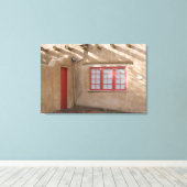 NM、ニューメキシコ、サンタフェ、キャニオンロード、伝説的 キャンバスプリント (インサイチュ (ウッドフロア))