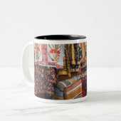 NM，ニューメキシコ，サンタフェ，ナバホの服， ツートーンマグカップ (正面左)